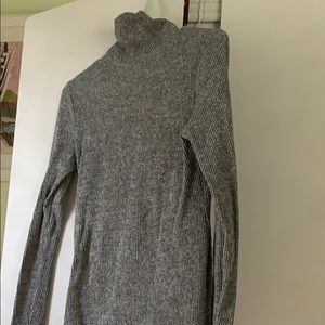Grey turtleneck sweater